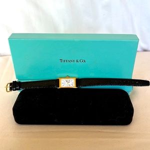 Tiffany & Co. Portfolio Vintage Watch with Lizard Band **NEEDS BATTERY